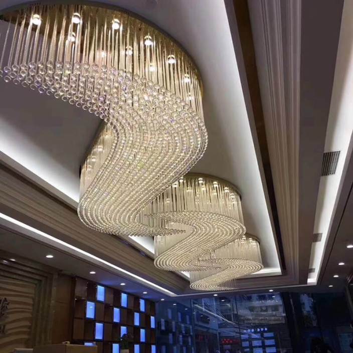 酒店大廳吊燈，源頭酒店燈具供應商直供
