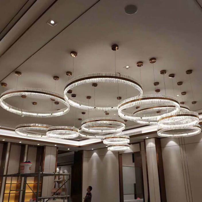 酒店大堂燈飾，源頭酒店燈廠定制