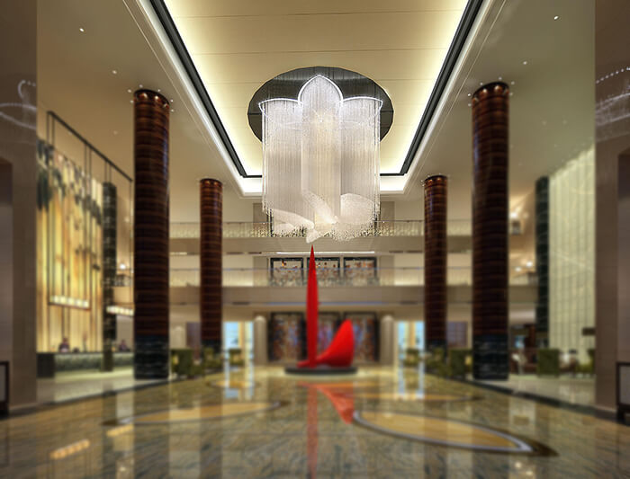酒店大吊燈價(jià)格，一站式酒店藝術(shù)吊燈廠家直供